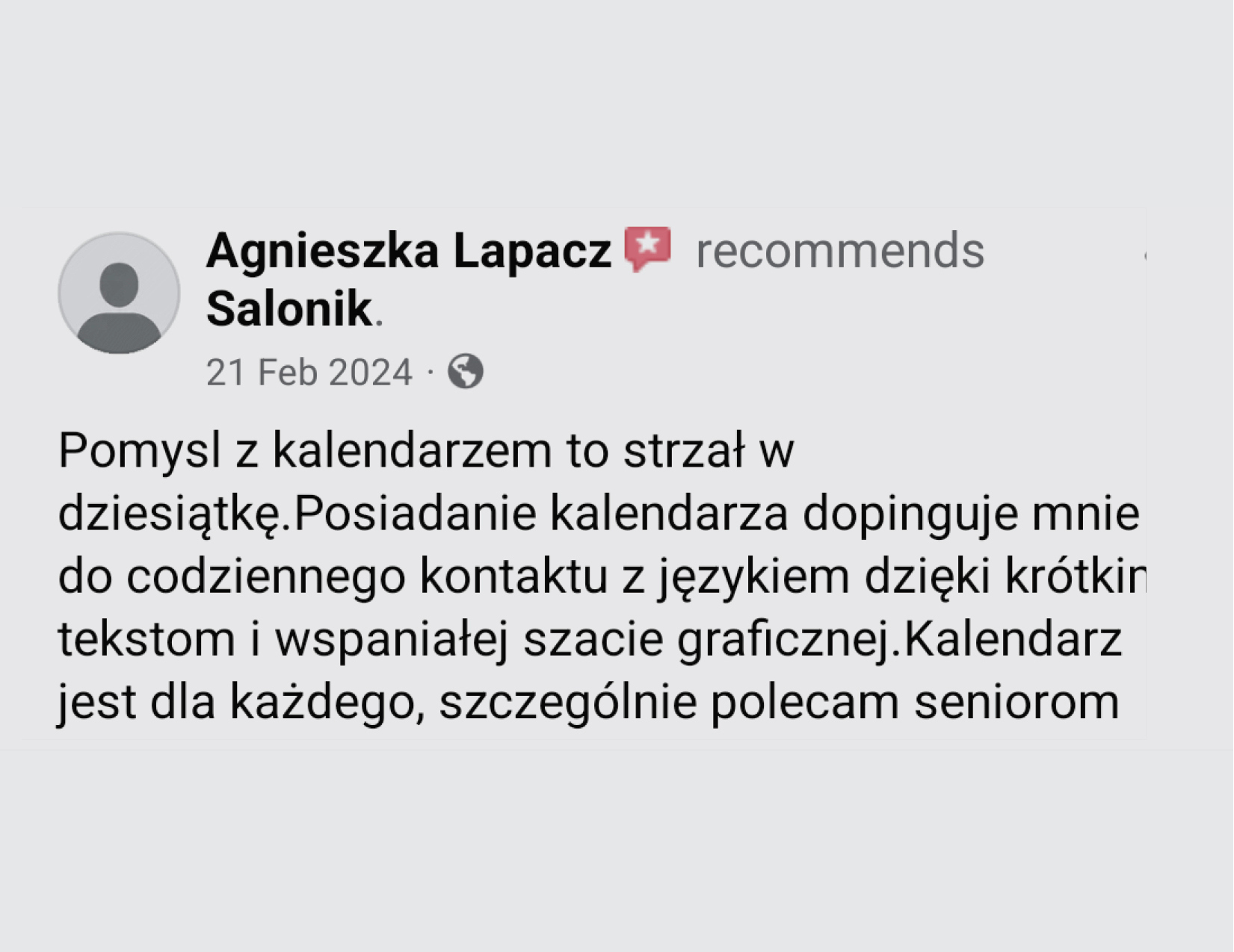 Opinia klienta